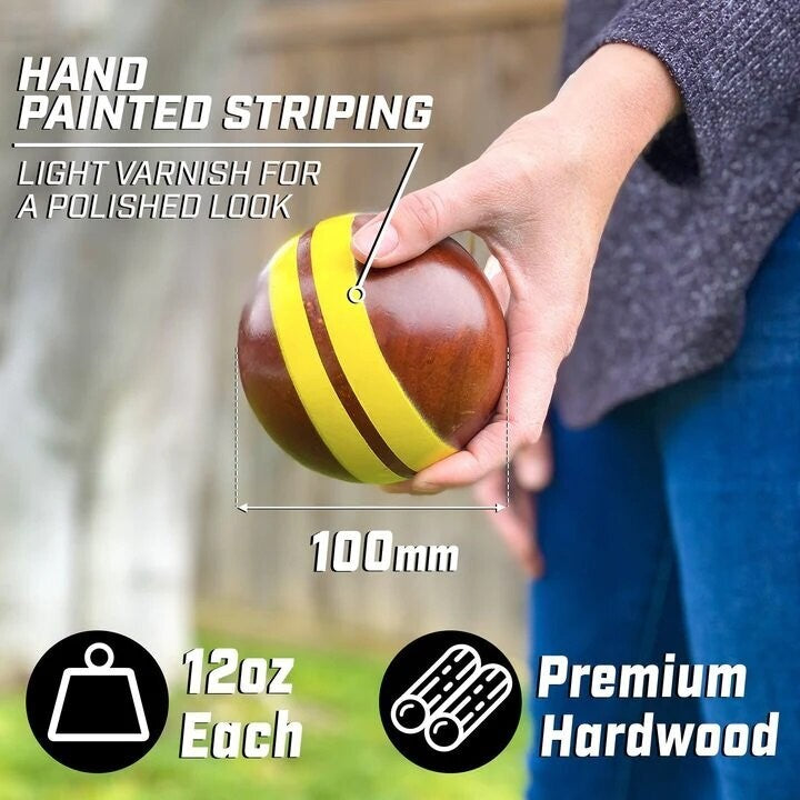 100 mm Hardwood Bocce Set